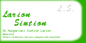 larion simtion business card